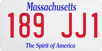 MA license plate 189JJ1