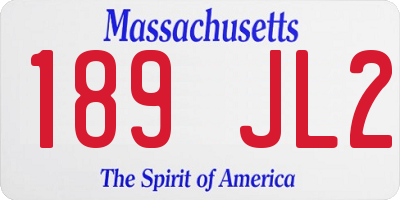 MA license plate 189JL2