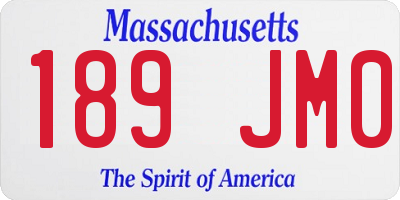 MA license plate 189JM0