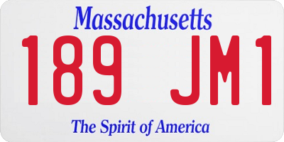 MA license plate 189JM1
