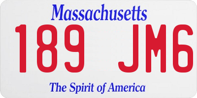 MA license plate 189JM6