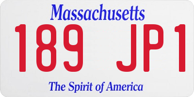 MA license plate 189JP1
