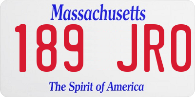 MA license plate 189JR0