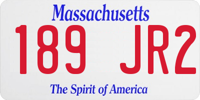 MA license plate 189JR2