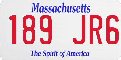 MA license plate 189JR6