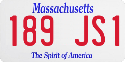 MA license plate 189JS1