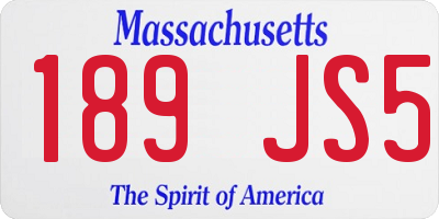 MA license plate 189JS5