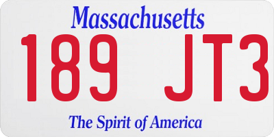 MA license plate 189JT3