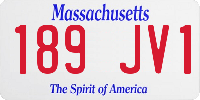 MA license plate 189JV1