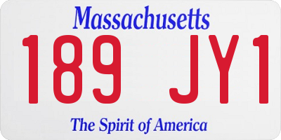 MA license plate 189JY1