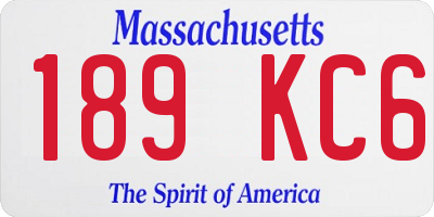 MA license plate 189KC6
