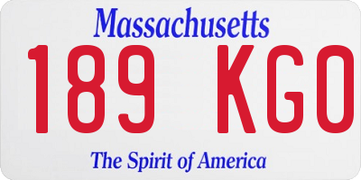 MA license plate 189KG0