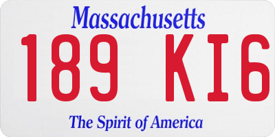 MA license plate 189KI6