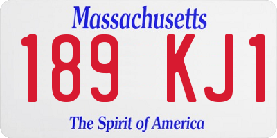 MA license plate 189KJ1