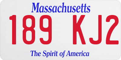 MA license plate 189KJ2