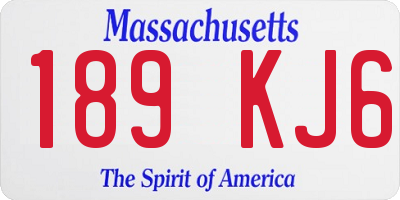 MA license plate 189KJ6