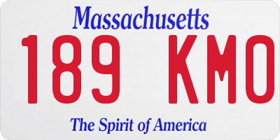 MA license plate 189KM0