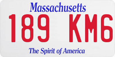 MA license plate 189KM6