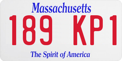 MA license plate 189KP1
