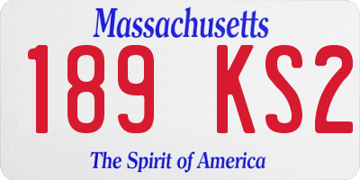 MA license plate 189KS2