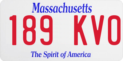 MA license plate 189KV0