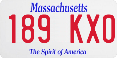 MA license plate 189KX0