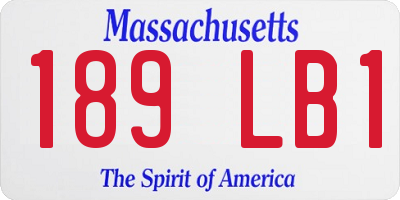 MA license plate 189LB1