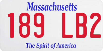 MA license plate 189LB2