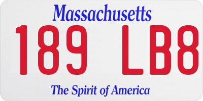 MA license plate 189LB8