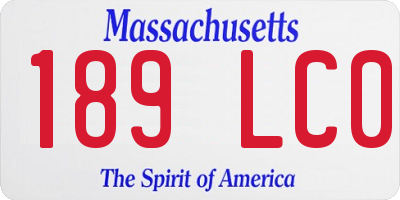 MA license plate 189LC0