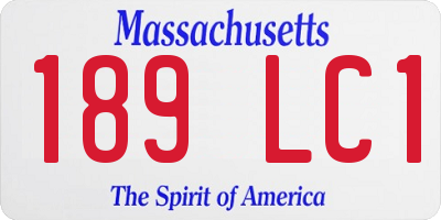 MA license plate 189LC1