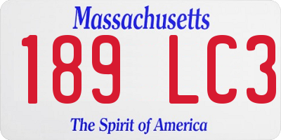 MA license plate 189LC3