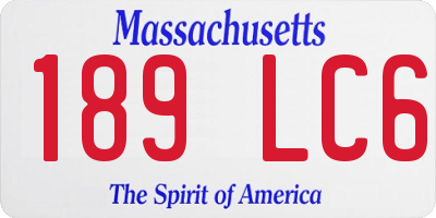 MA license plate 189LC6