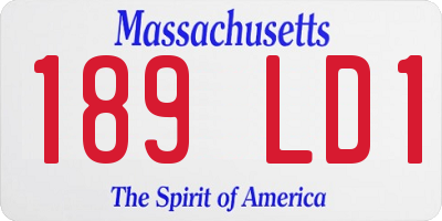 MA license plate 189LD1