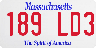 MA license plate 189LD3