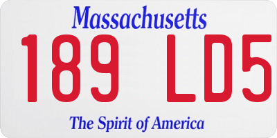 MA license plate 189LD5
