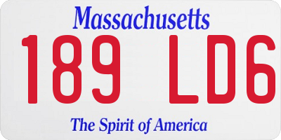 MA license plate 189LD6