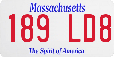 MA license plate 189LD8