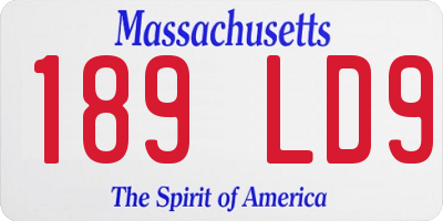 MA license plate 189LD9