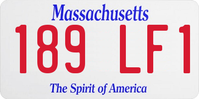 MA license plate 189LF1