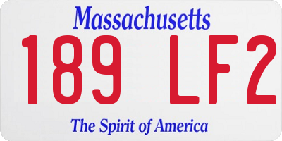 MA license plate 189LF2