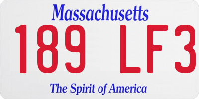 MA license plate 189LF3