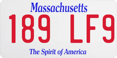 MA license plate 189LF9