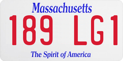 MA license plate 189LG1