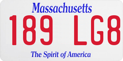 MA license plate 189LG8
