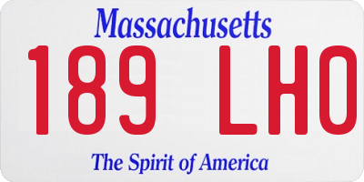 MA license plate 189LH0