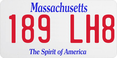 MA license plate 189LH8