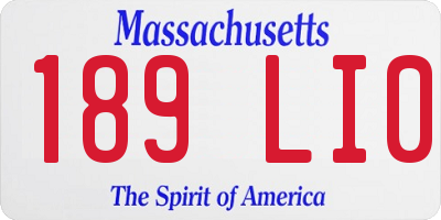 MA license plate 189LI0