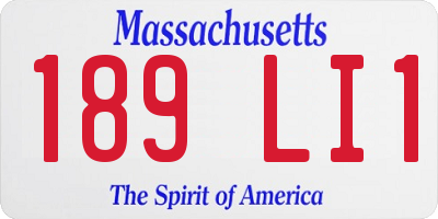 MA license plate 189LI1