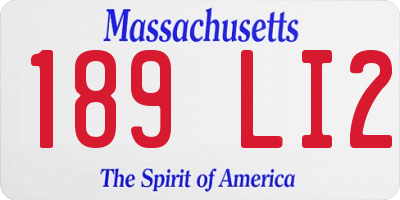 MA license plate 189LI2